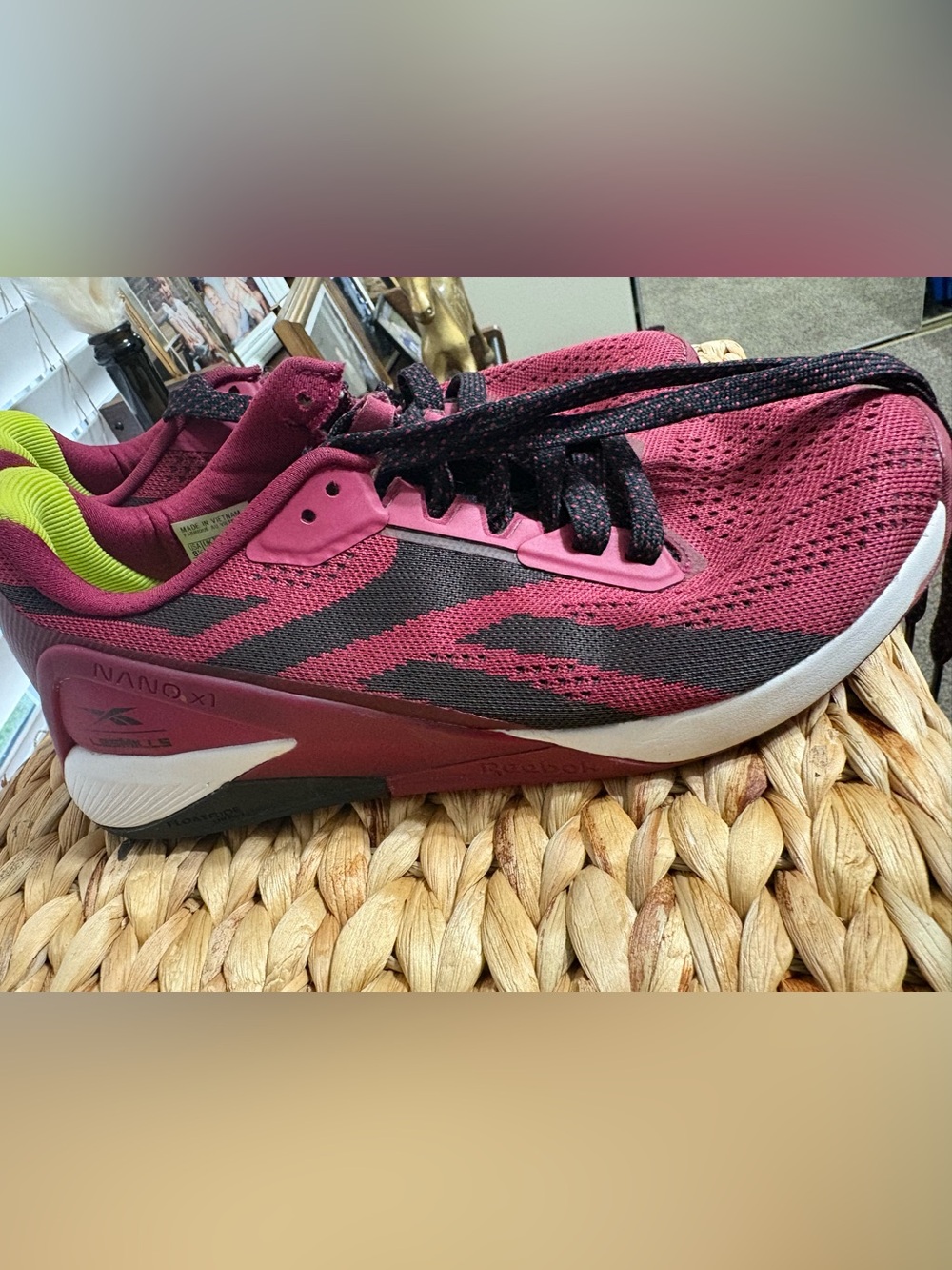 Reebok Women’s Burgundy and Black Athletic Sneakers
